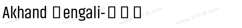 Akhand Bengali字体转换